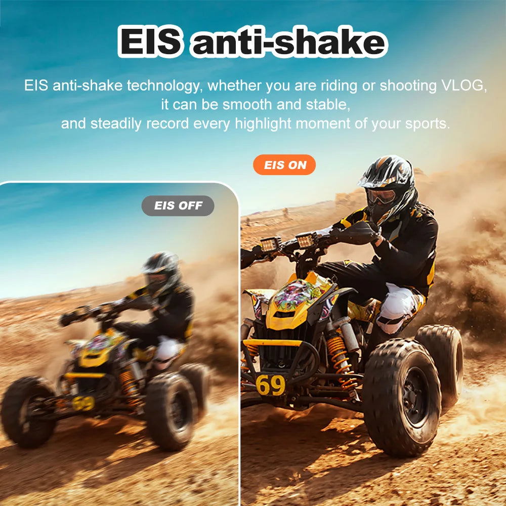 Shoot in ultra clarity with this 5K dual-screen action camera!