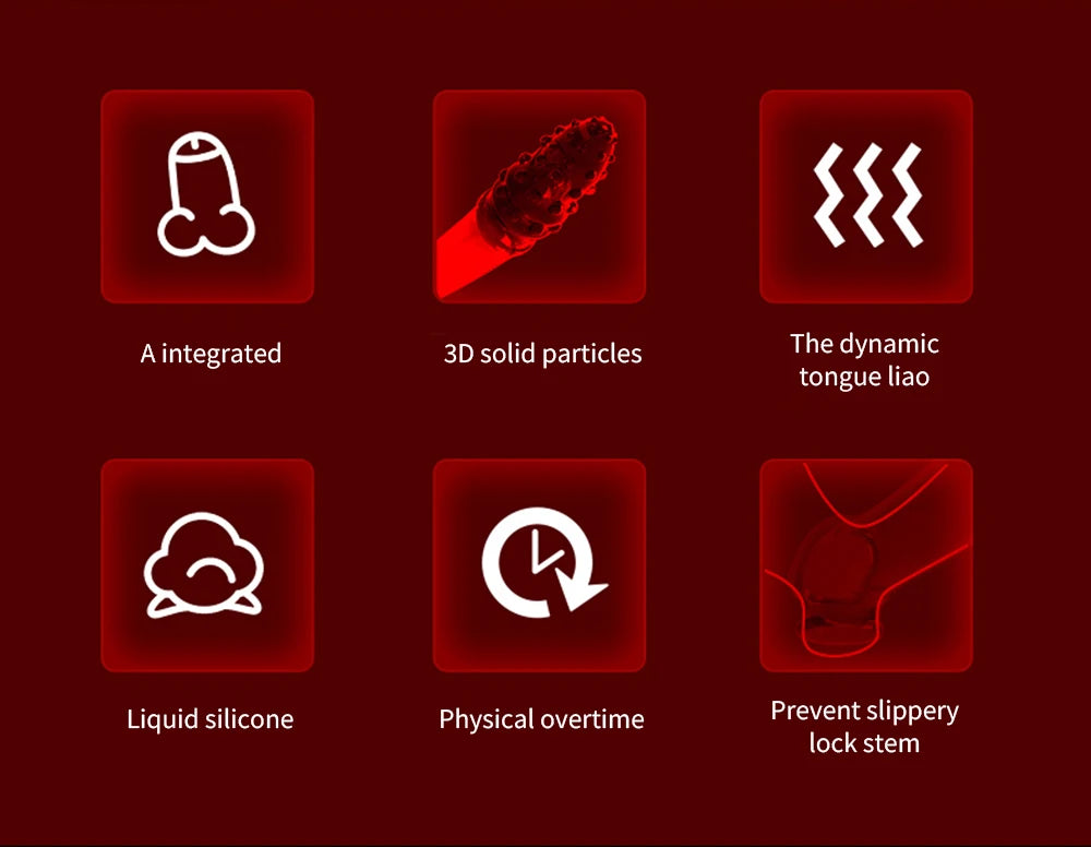 Reusable Penis Extension Sleeve with Vibrator