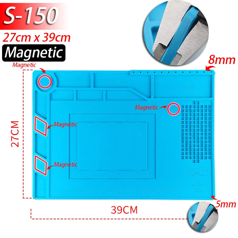 Silicone Soldering Mat – Heat-Proof, Static-Safe, Repair-Ready!