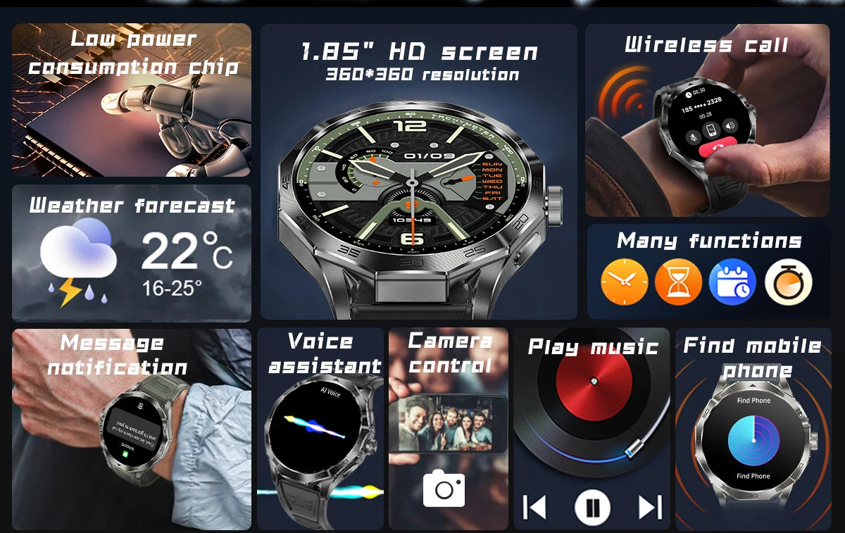 HD Smart Watch with Wireless Calls & Health Tracking