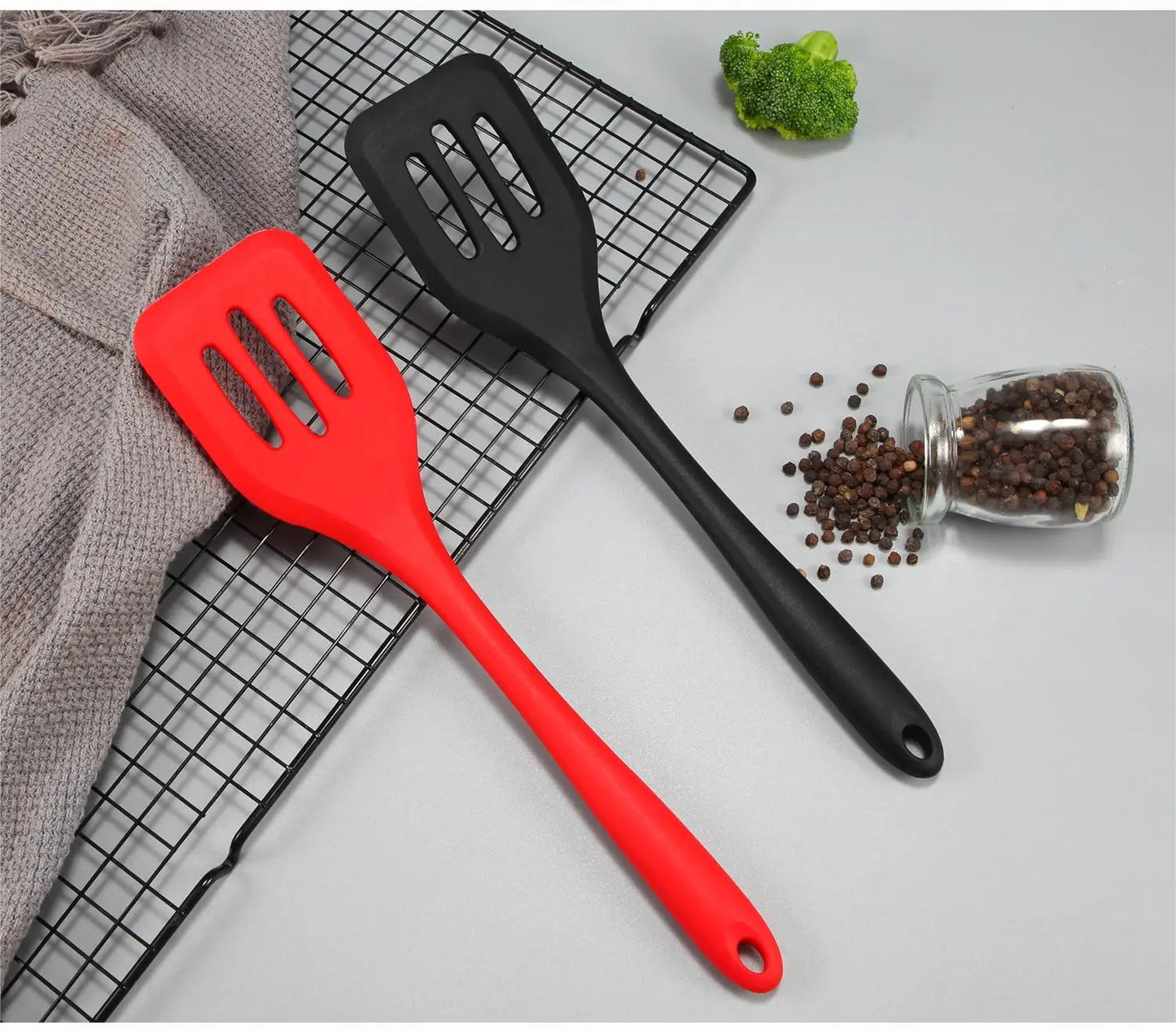 Silicone Slotted Turner Spatula for Cooking