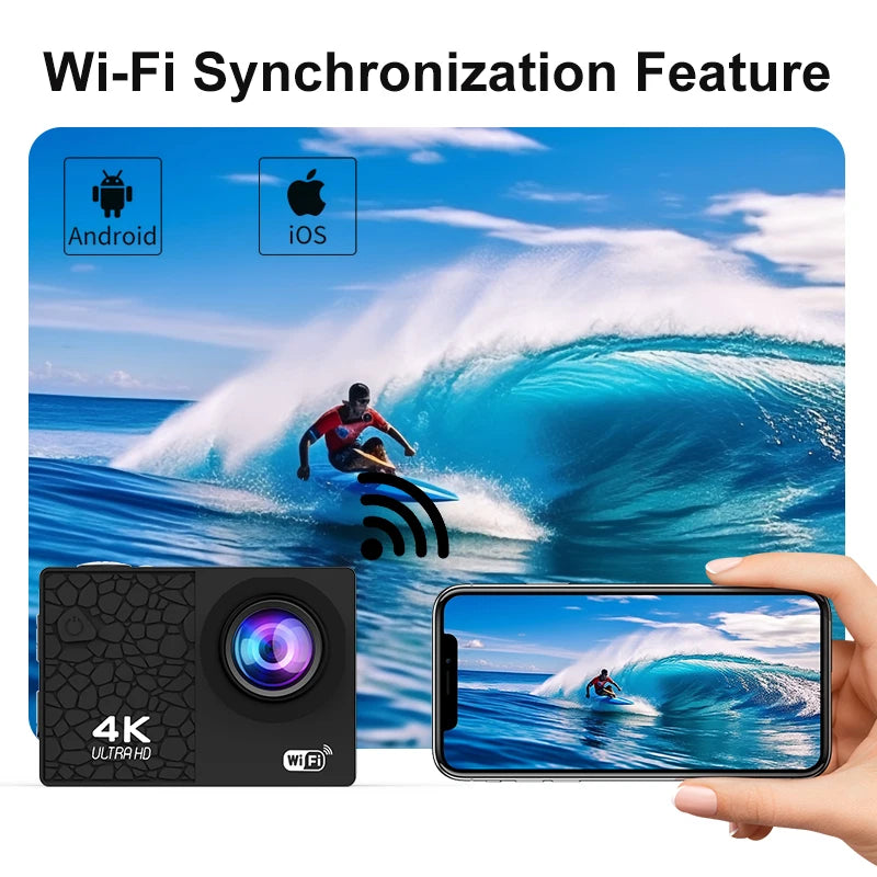 Dive into adventure with this IP68 sport action camera!