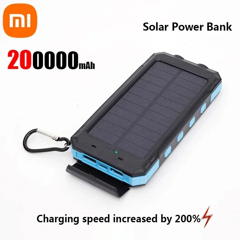 200000mAh Solar Power Bank Fast Charging