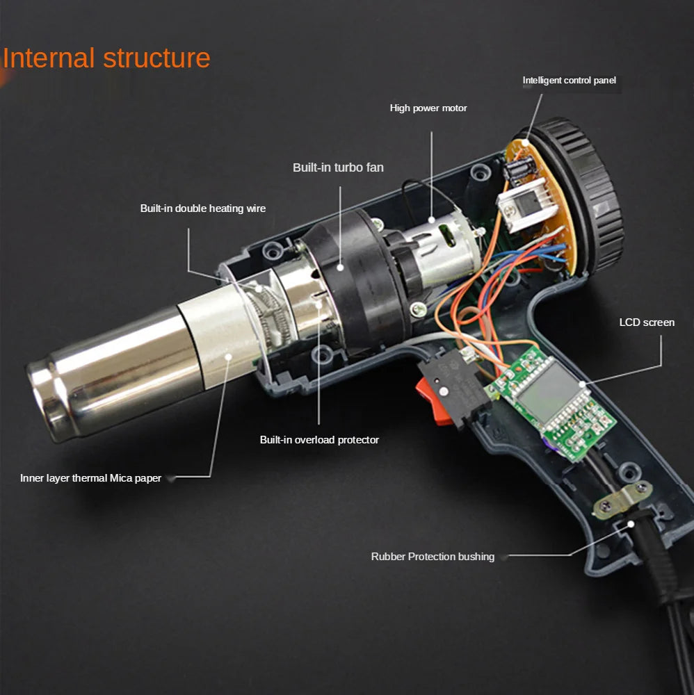 2000W Industrial Electric Hot Air Gun Digital