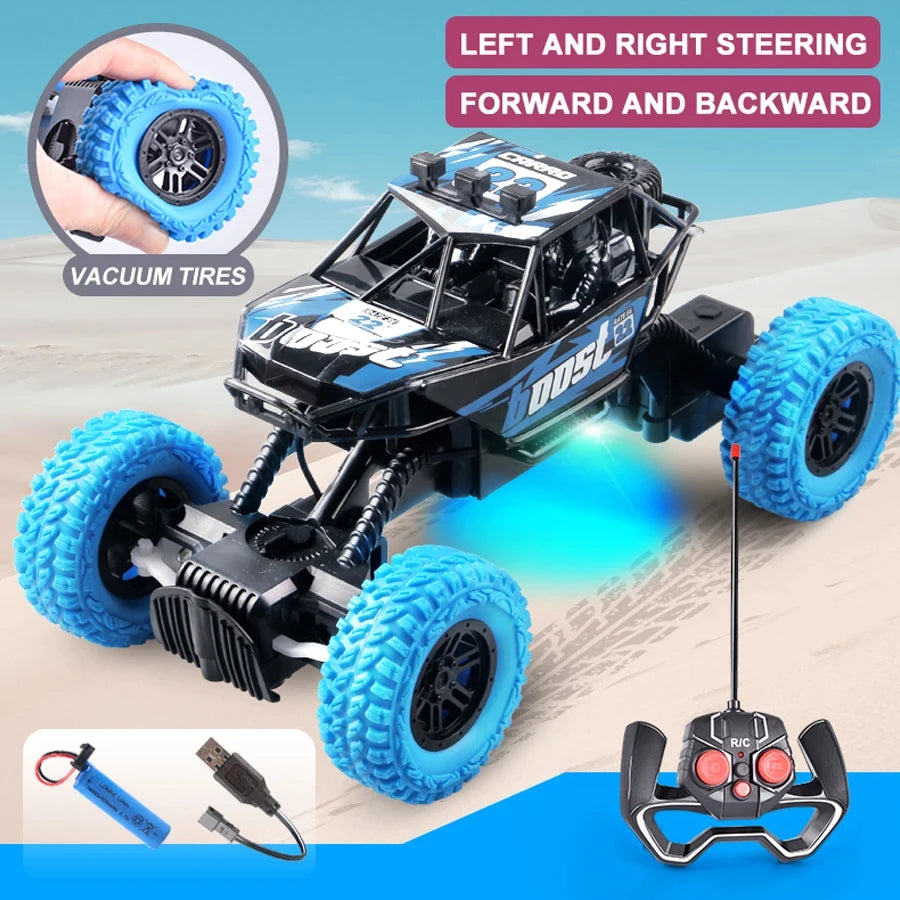 Off-Road RC Car with Flashing Lights – Christmas Gift