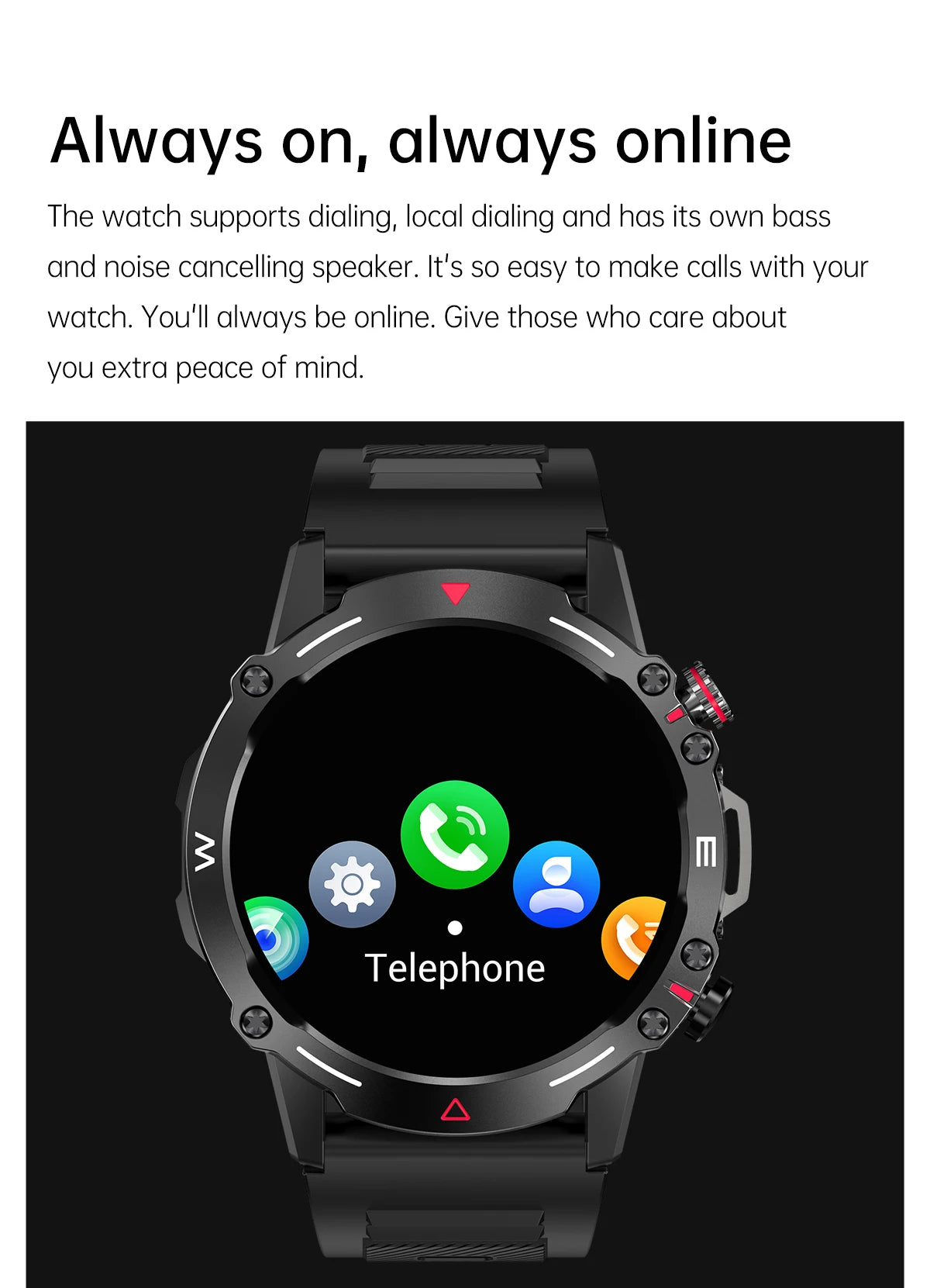 Smart Watch 1.43” Full Touch Waterproof Fitness Watch