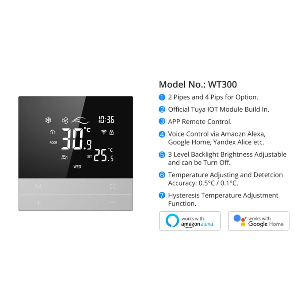 WiFi Smart Thermostat for Central AC System