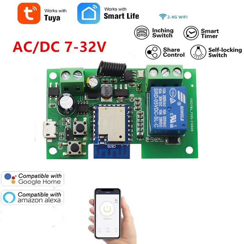 Tuya Smart WiFi Switch Module – Multi-Channel Relay Control