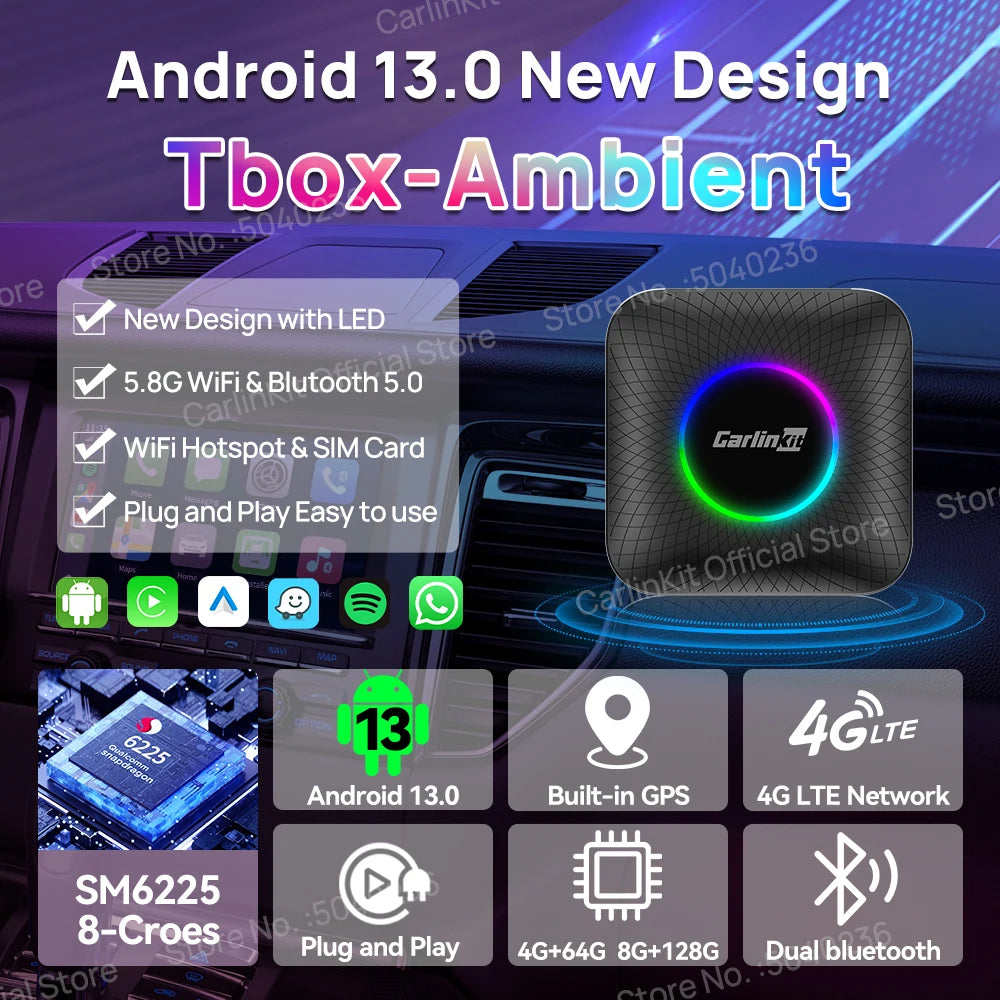 2025 CarlinKit AI Box – Wireless CarPlay with Android 13 Power!