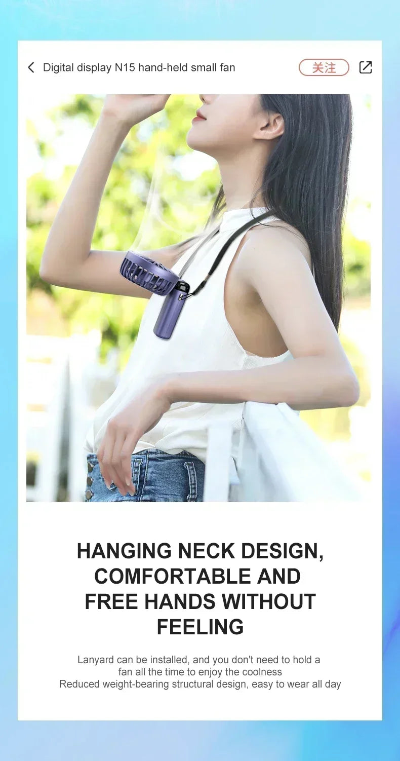 Portable Neck Air Conditioner Mini USB Fan