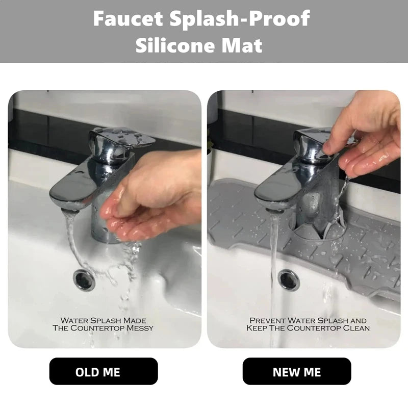 Silicone Faucet Absorbent Mat Splash Guard Pad