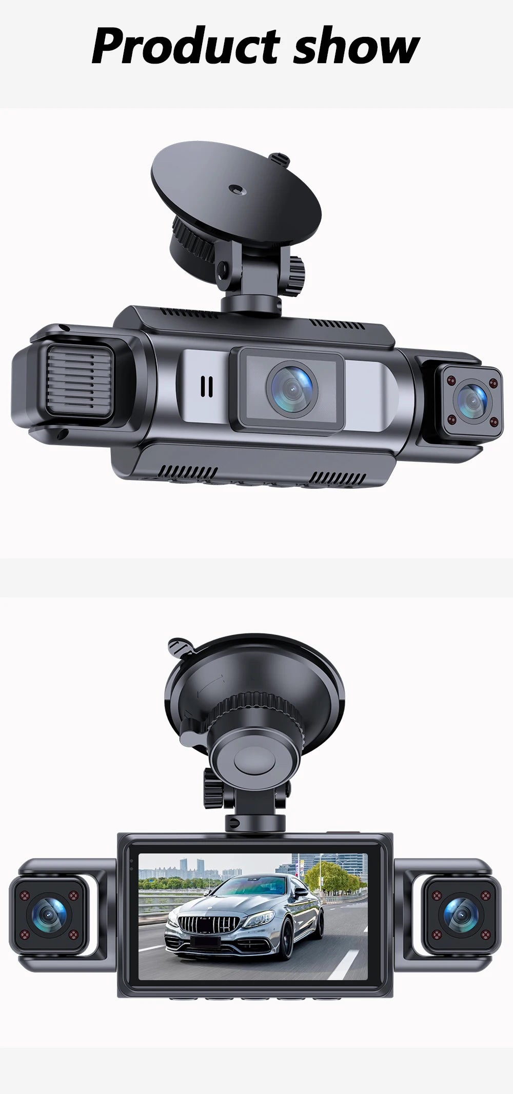 4-Channel WiFi Dash Cam with 360° Night Vision