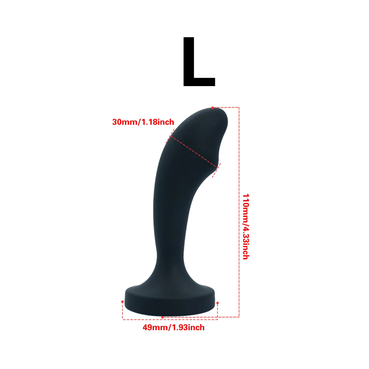 Silicone Anal Plug with Gem Base