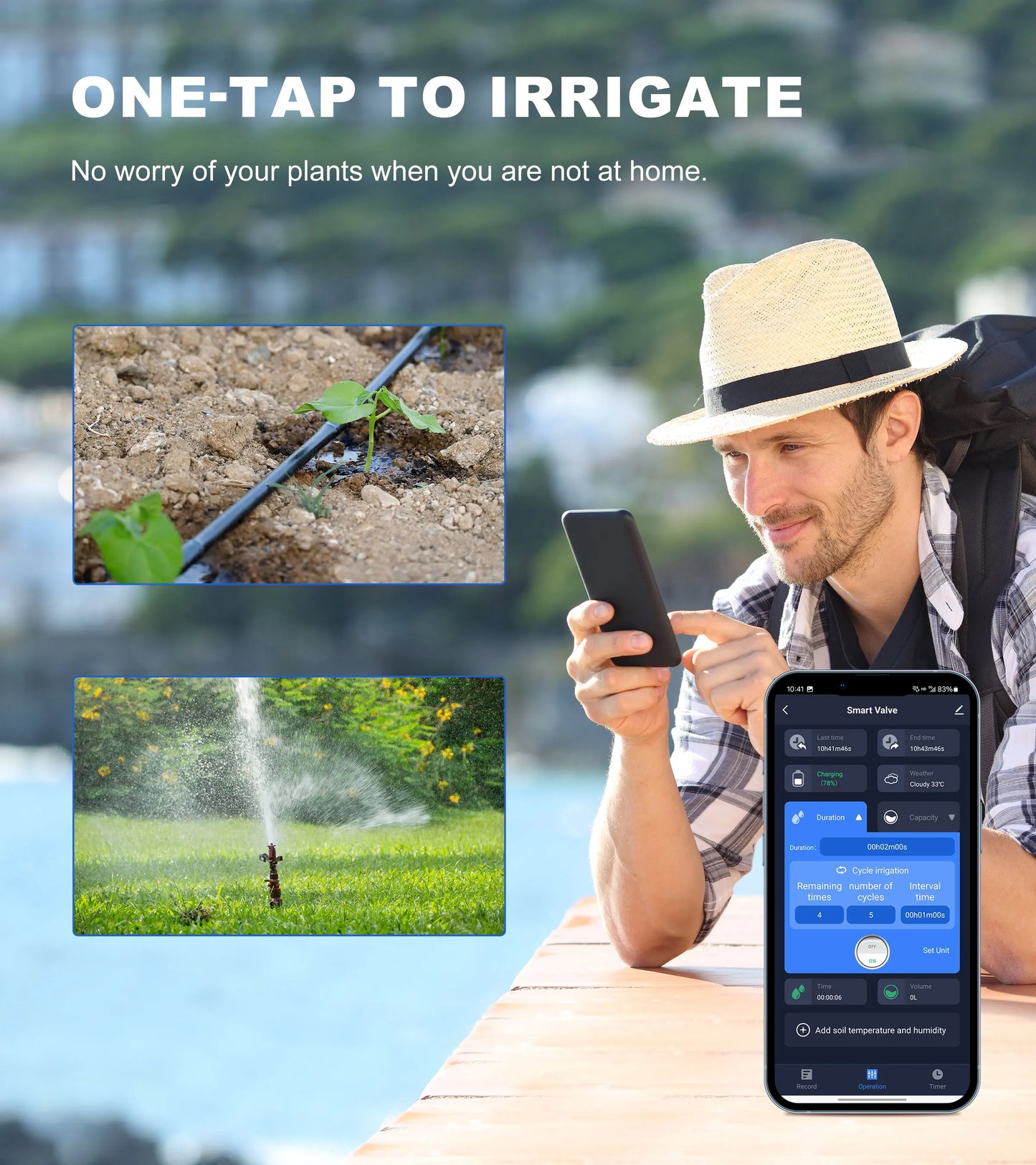Solar Smart WiFi Sprinkler Timer No Hub