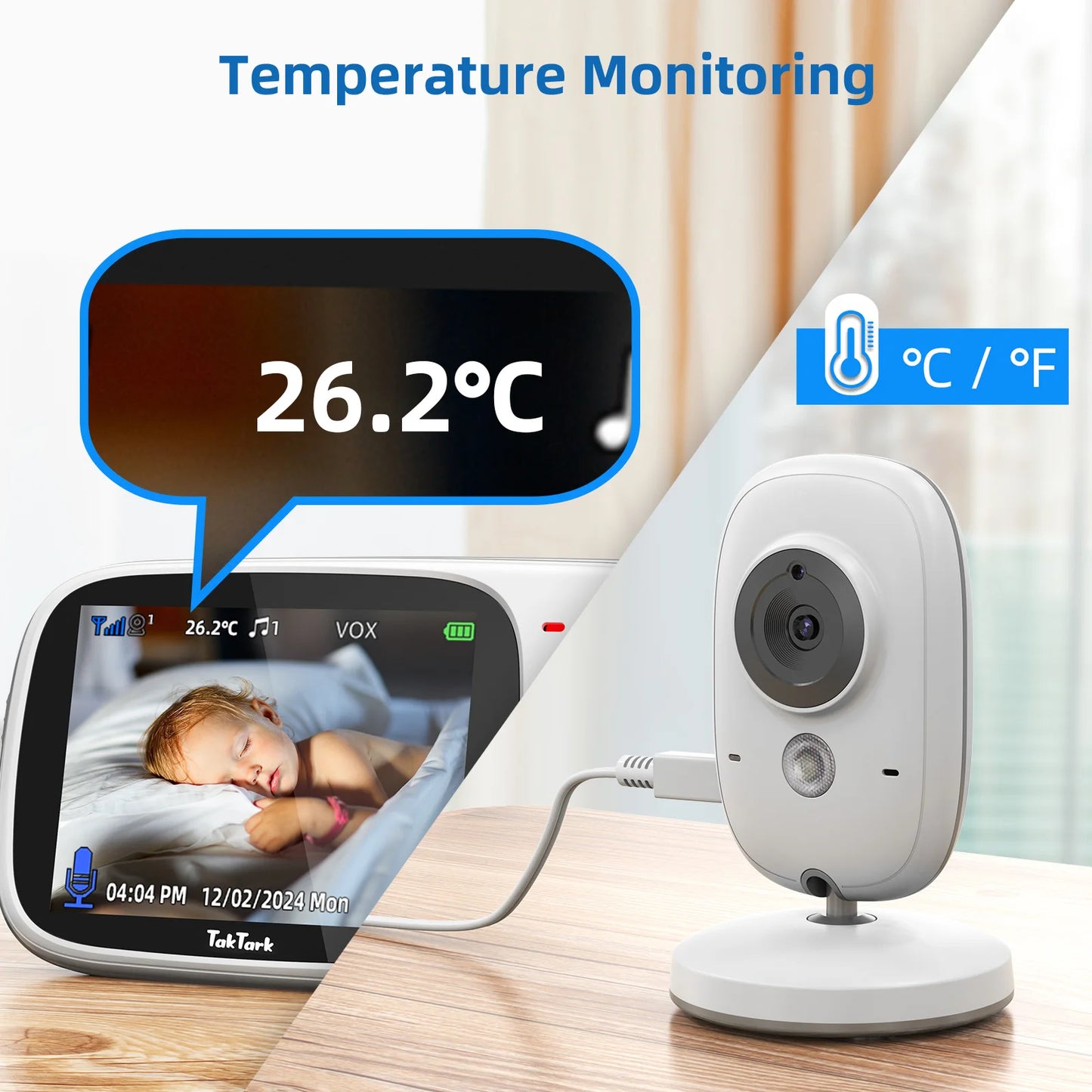 TakTark 3.2" Wireless Video Baby Monitor