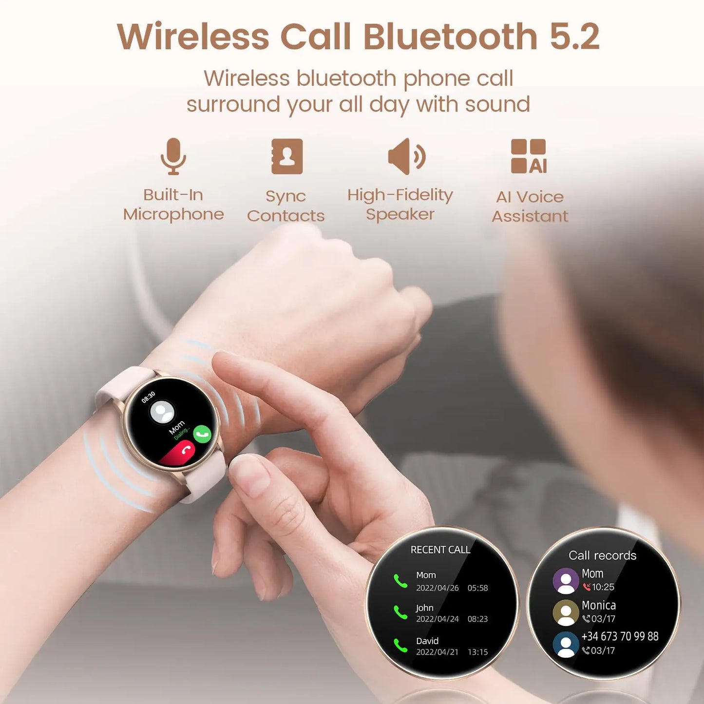 Smart Watch for Women with Phone & Health Tracking