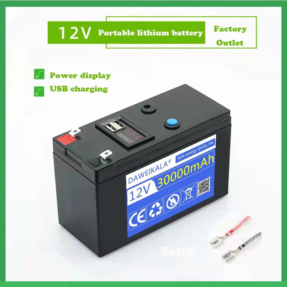 12V 30Ah Lithium Battery Pack with Charger