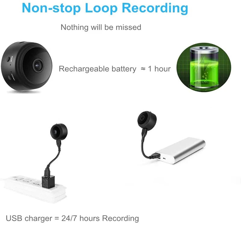Secure your space with the A9 Mini WiFi Camera!