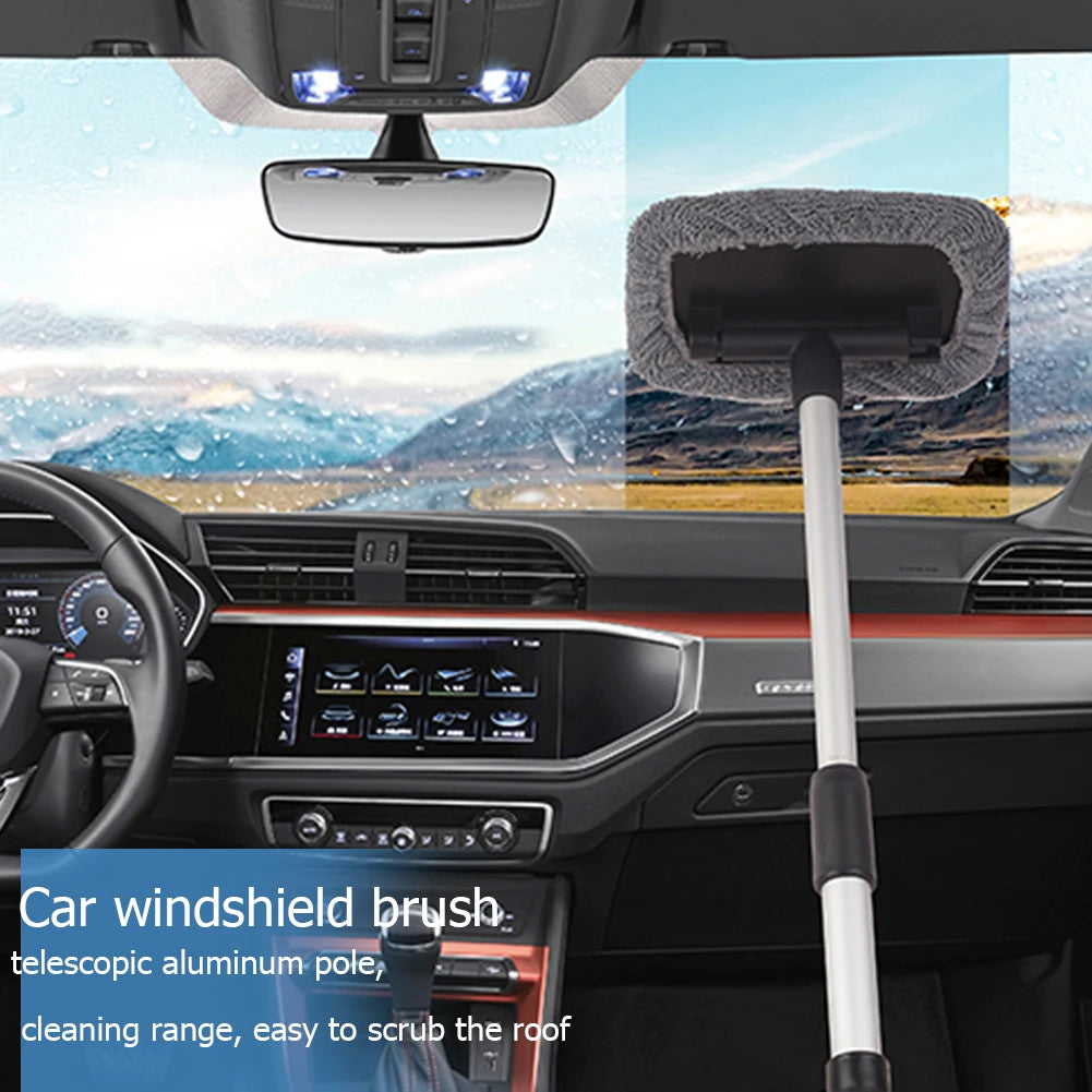 180° Telescopic Car Wash Brush – Long Handle Window Cleaner