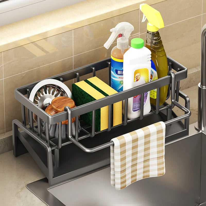 Multifunctional Sponge Rack Drainer – Kitchen Sink Organizer Shelf