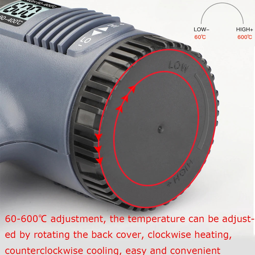 2000W Industrial Electric Hot Air Gun Digital