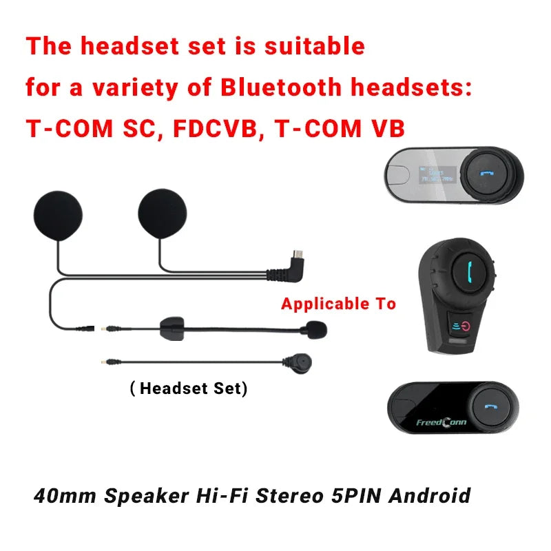 Freedconn Hard Earphone Kit for Helmet Intercoms
