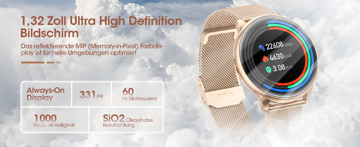Smart Watch for Women with Phone & Health Tracking