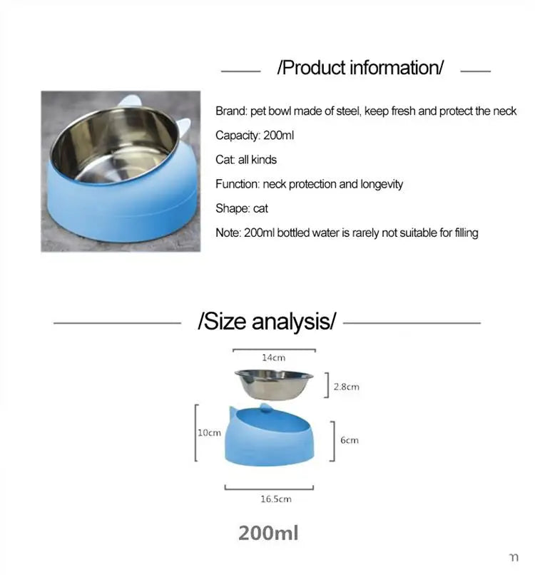 Stainless Steel Cat Feeding Bowl – Cute & Practical for Your Pet!