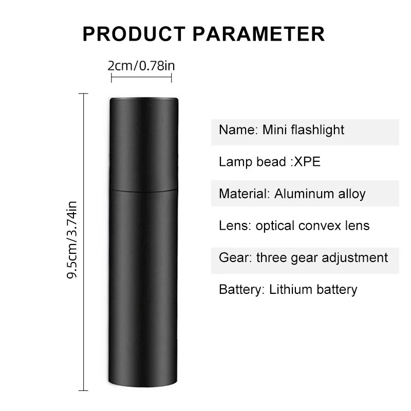 USB Rechargeable Mini Flashlight – Super Bright Beam