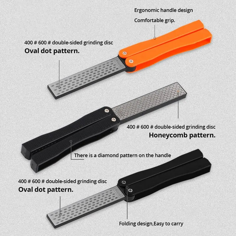 Double-Sided Diamond Knife Sharpener – Precision in Your Pocket