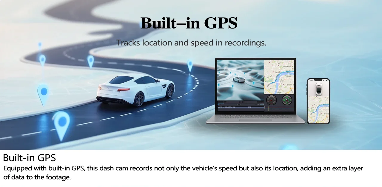 4K WiFi GPS Dash Cam – Mini Car DVR with Parking Mode