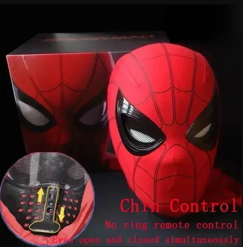 Spiderman Moving Eyes Mask – Remote Control Cosplay Toy