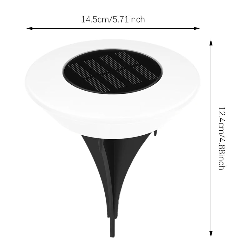 1/4Pack Solar Ground Lights, Waterproof Outdoor