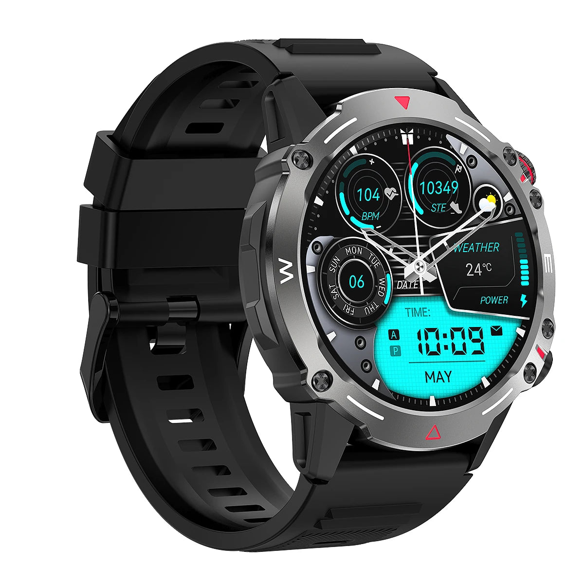Smart Watch 1.43” Full Touch Waterproof Fitness Watch