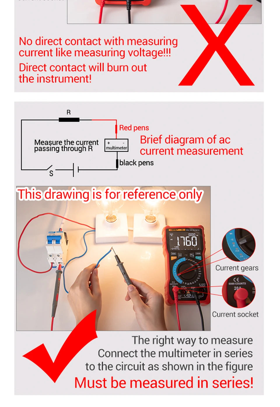 ANENG 681 Rechargeable Digital Multimeter Tester