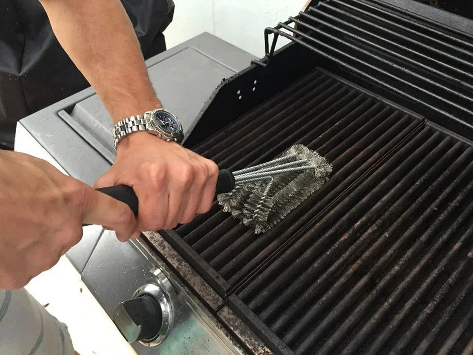 Stainless Steel BBQ Grill Brush – Tough on Grime, Gentle on Grills!