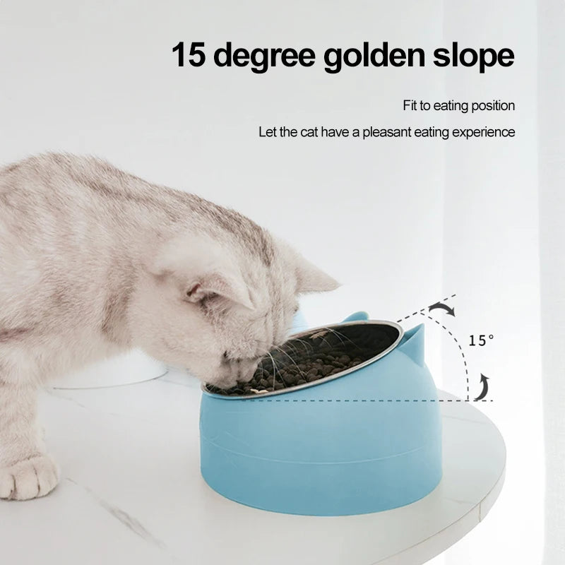 Stainless Steel Cat Feeding Bowl – Cute & Practical for Your Pet!