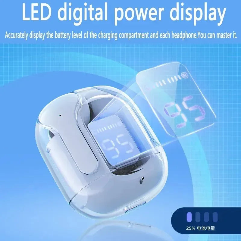 Wireless Bluetooth Earphone Digital Display Stereo Sound Earphones