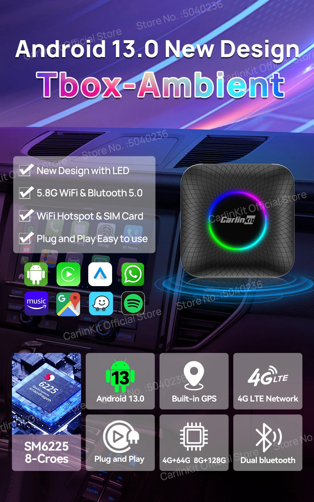 2025 CarlinKit AI Box – Wireless CarPlay with Android 13 Power!