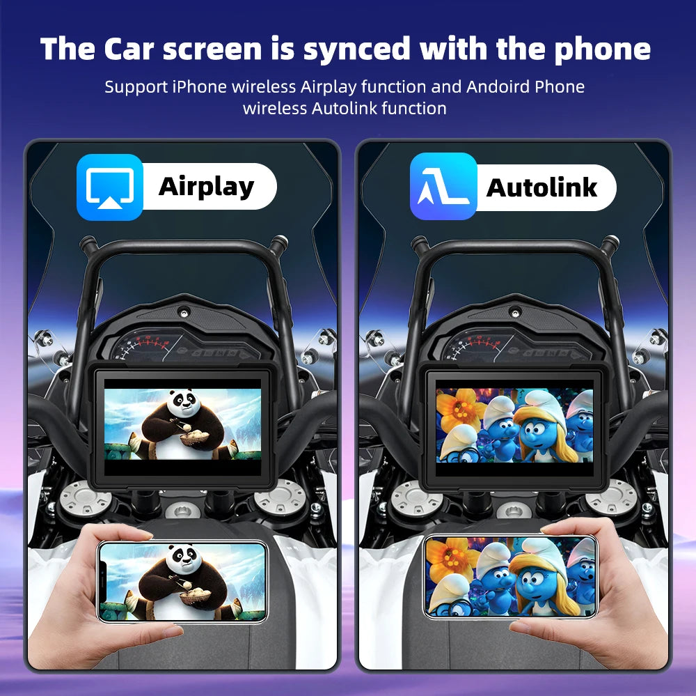 EKIY 5″ Wireless CarPlay & Android Auto GPS Display