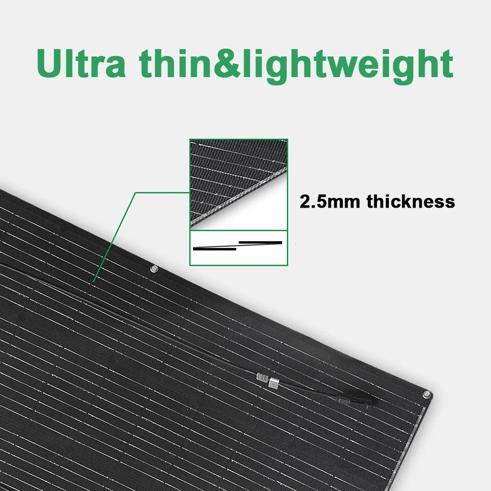 ETFE Flexible Solar Panel 100W–400W Waterproof Charger