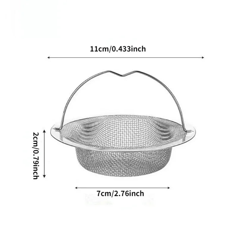 Stainless Steel Hair Catcher & Drain Stopper with Handle