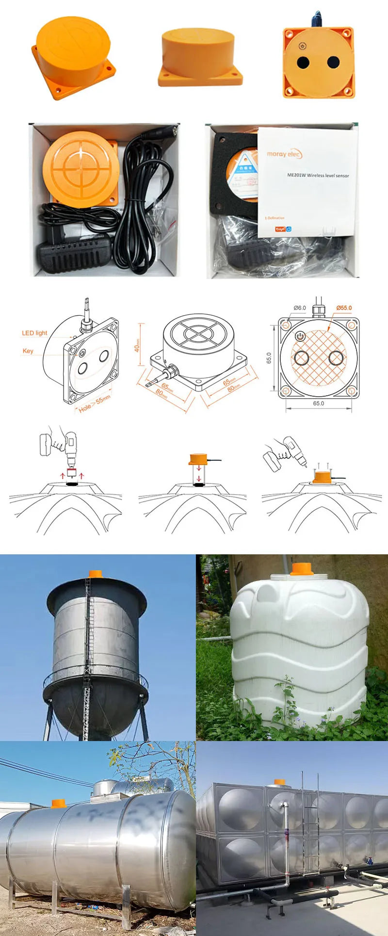 Tuya Smart WiFi Water Level Sensor Socket
