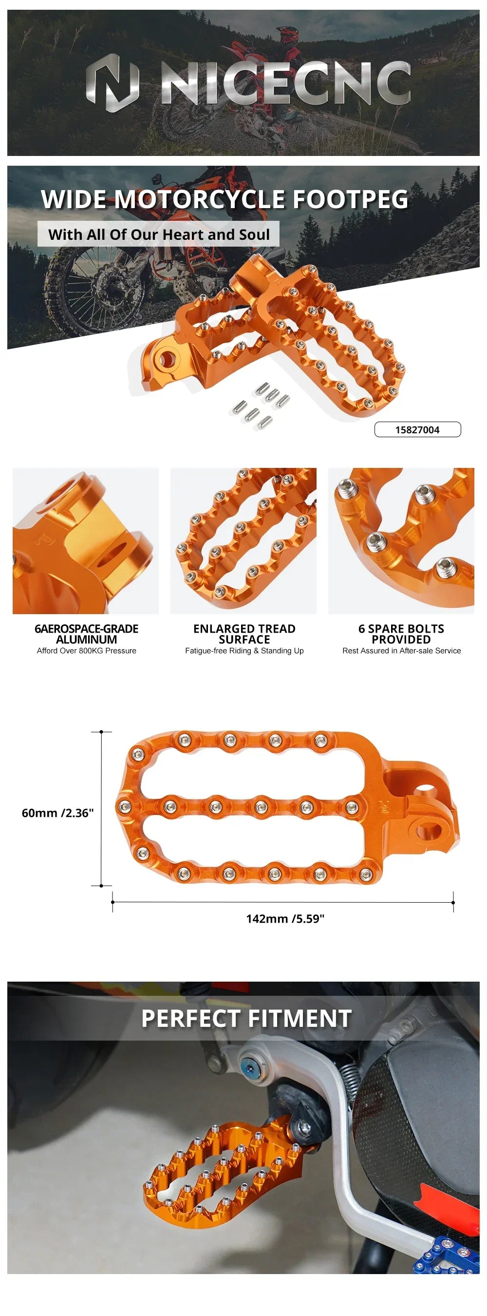 Motorcycle Foot Pegs for KTM Adventure & Supermoto