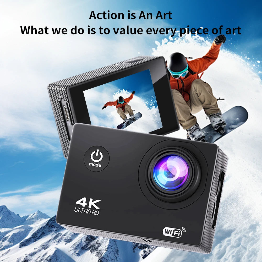 Record every thrill with this Ultra HD 4K action camera!