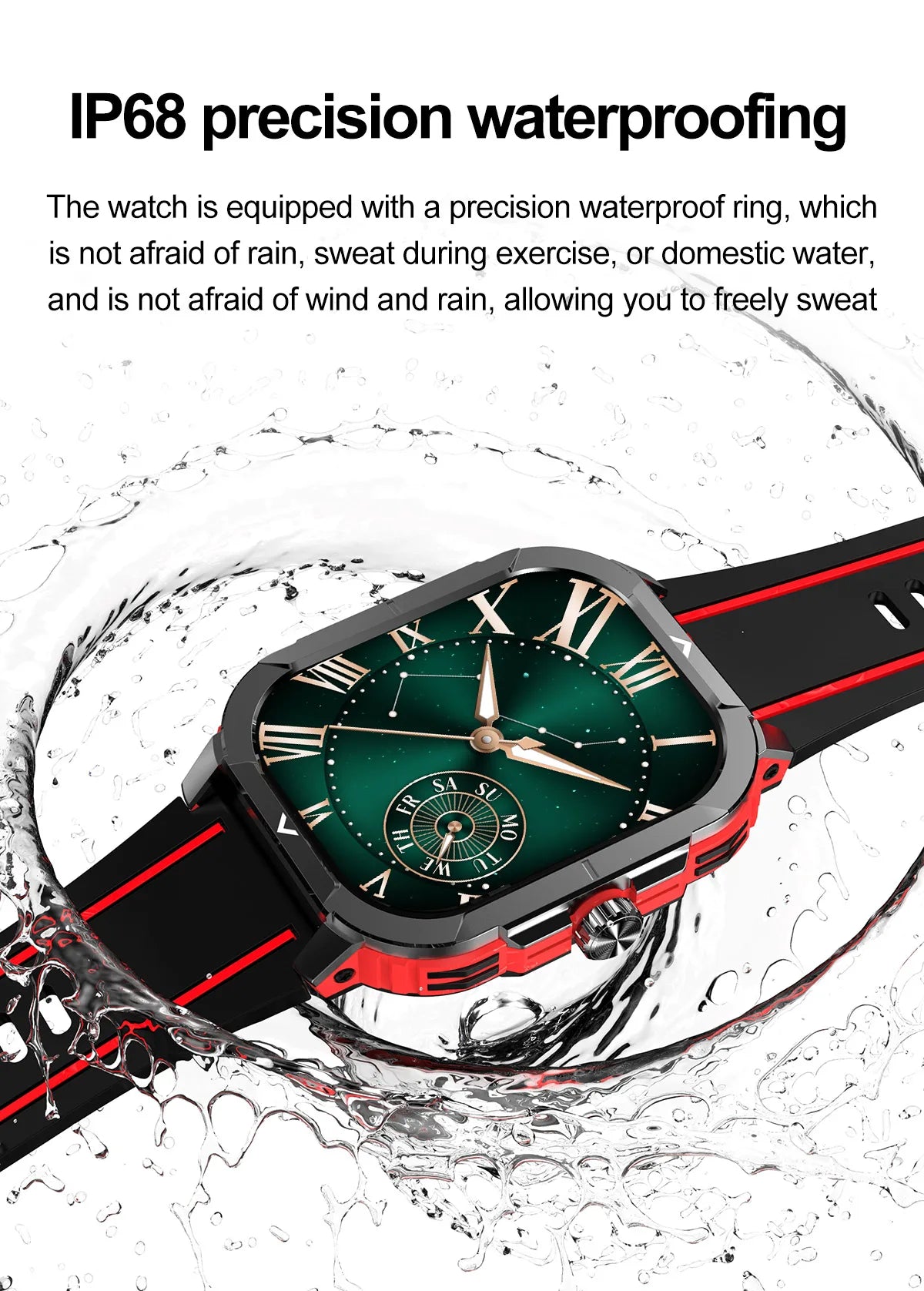 2.06" AMOLED Smart Watch Wireless Charging