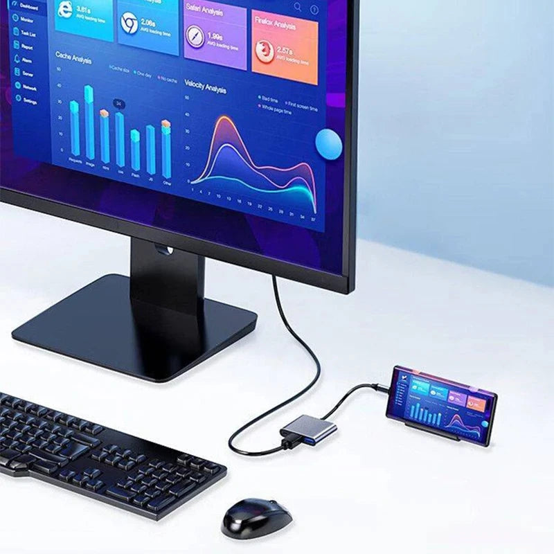 3 in 1 USB Hub USB C to Type-C to HDMI - to USB 3.0