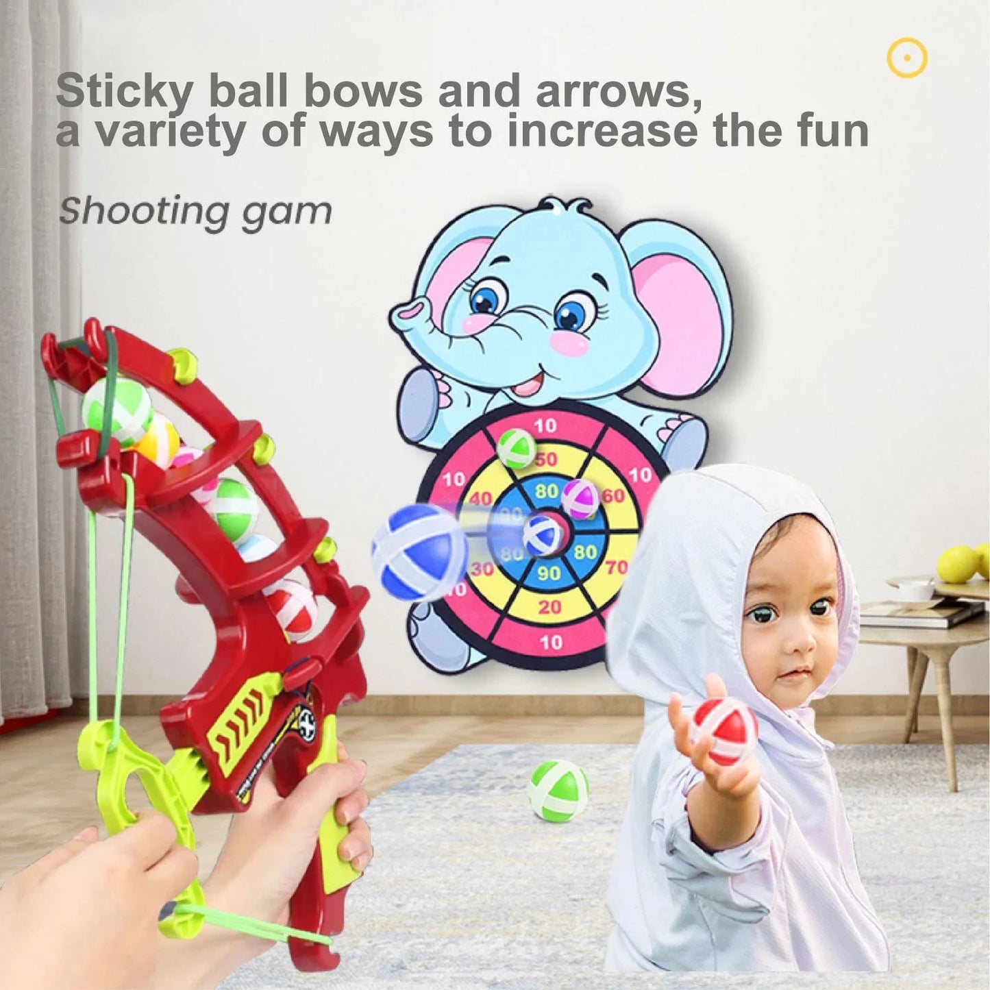 Montessori Slingshot & Sticky Ball Target Game for Kids