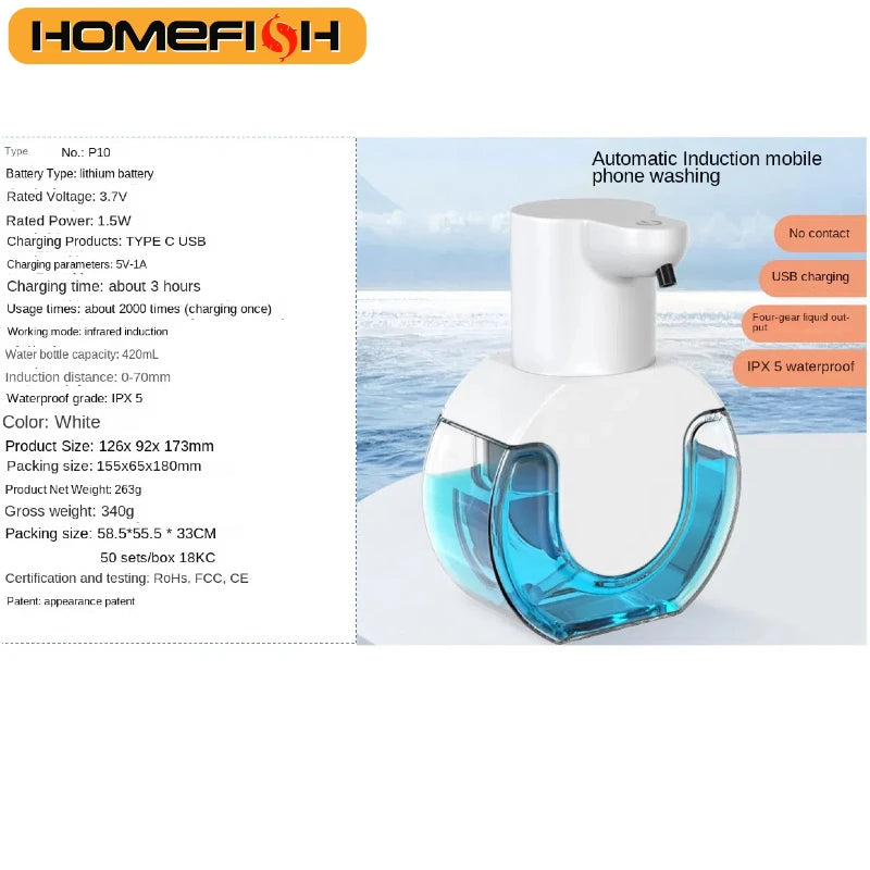 Touchless Smart Soap Dispenser 420ml – Wall-Mounted