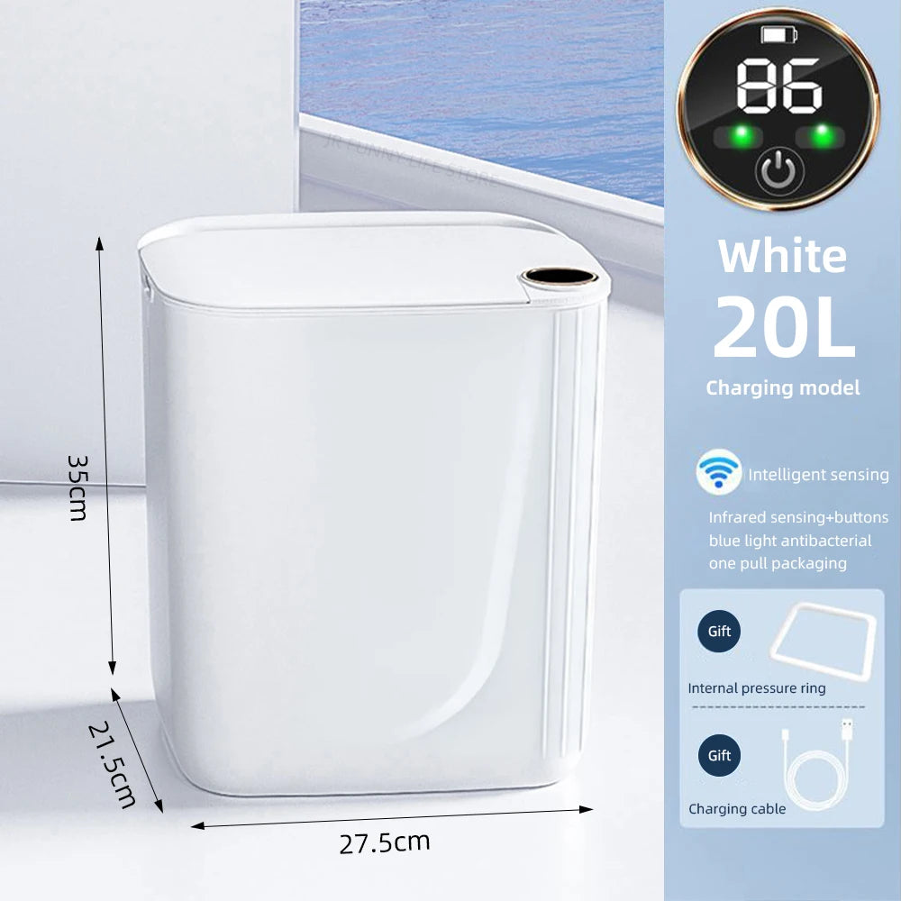 20L Smart Sensor Trash Can with Rechargeable Display